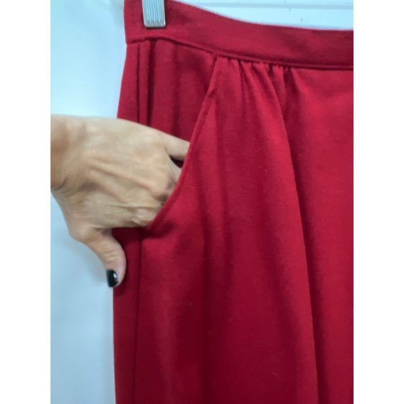 Koret Career Red Suit Merino Wool Jacket Skirt Professional Elegant Powerful in - Picture 9 of 16